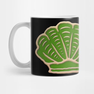 Green Shell Seashell Green Vintage Artwrok Mug